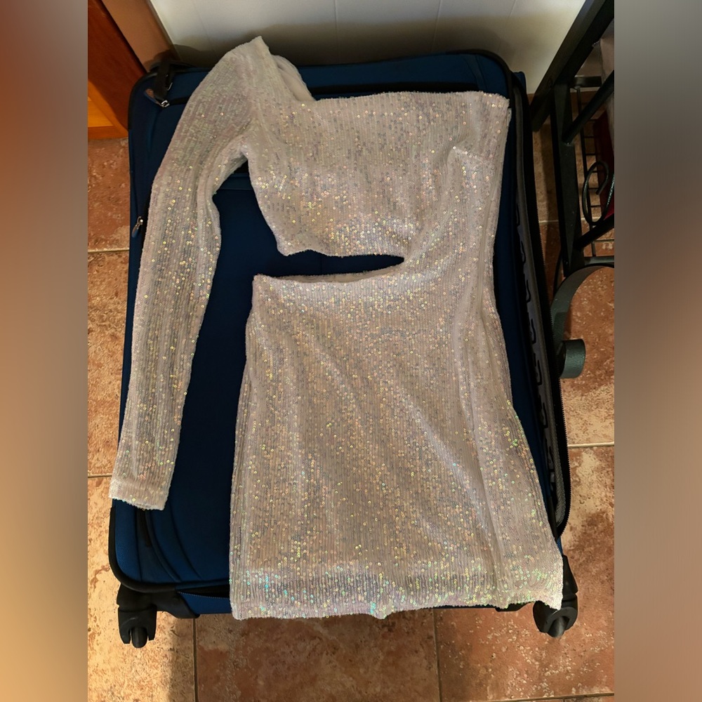 Windsor white sparkly dress size small